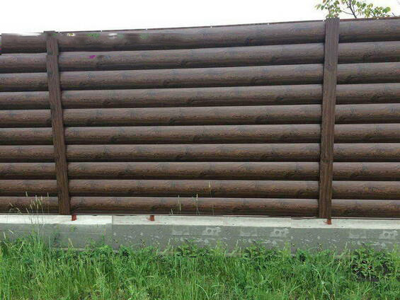 Забор из евроштакетника на ленточном фундаменте 180 см