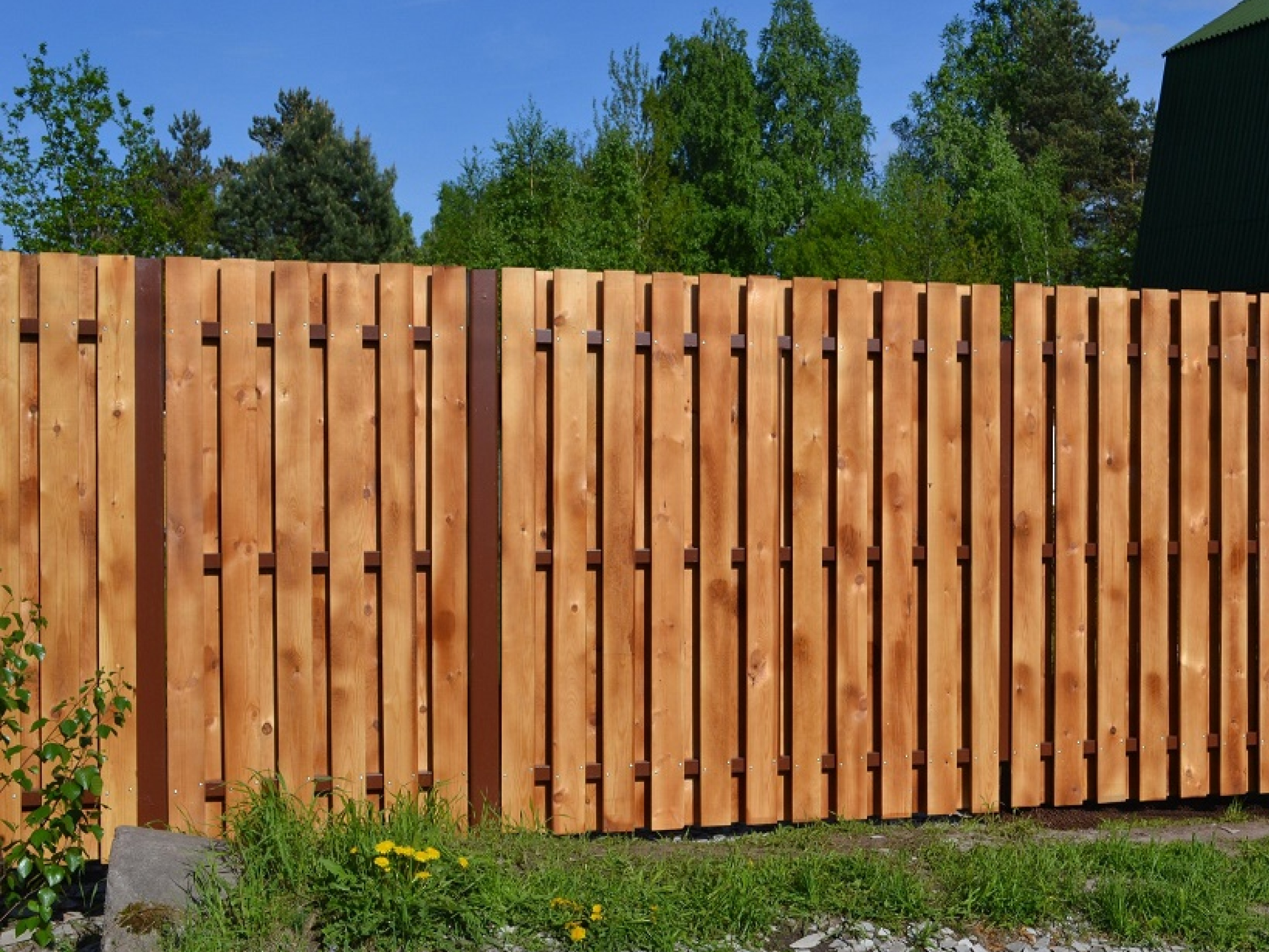 Деревянный забор 40 м x 1,5 м