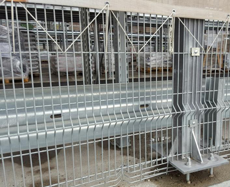 3Д забор серого цвета металлический