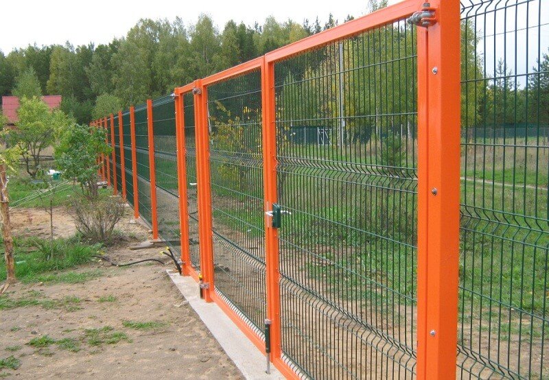 3d забор оранжевый